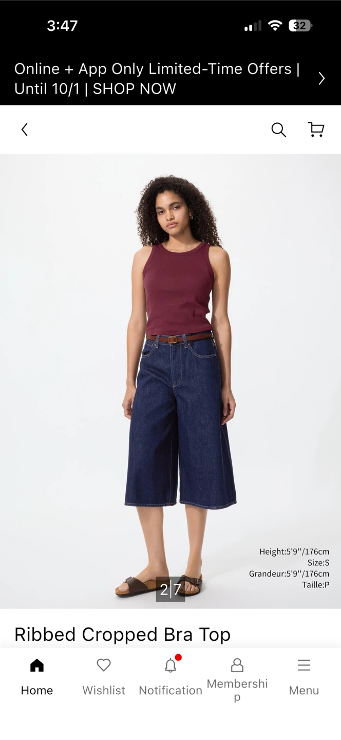 Uniqlo Ribbed Cropped Bra Tops (Set of 5) - photo 2
