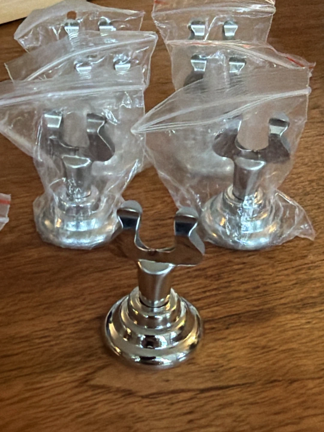 Set of 7 Chrome Card Holders
