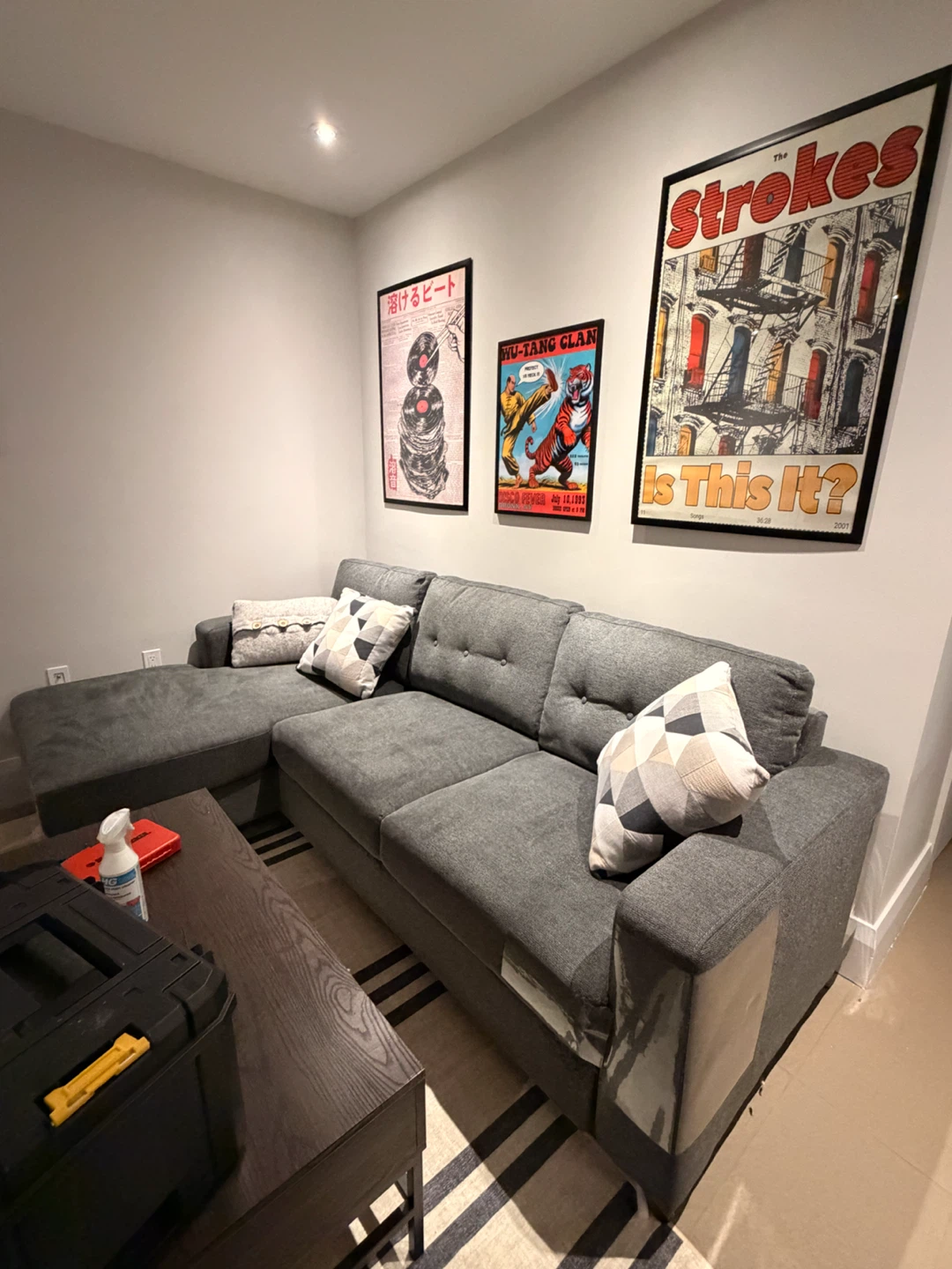FREE Grey sofa bed couch with storage (read description)