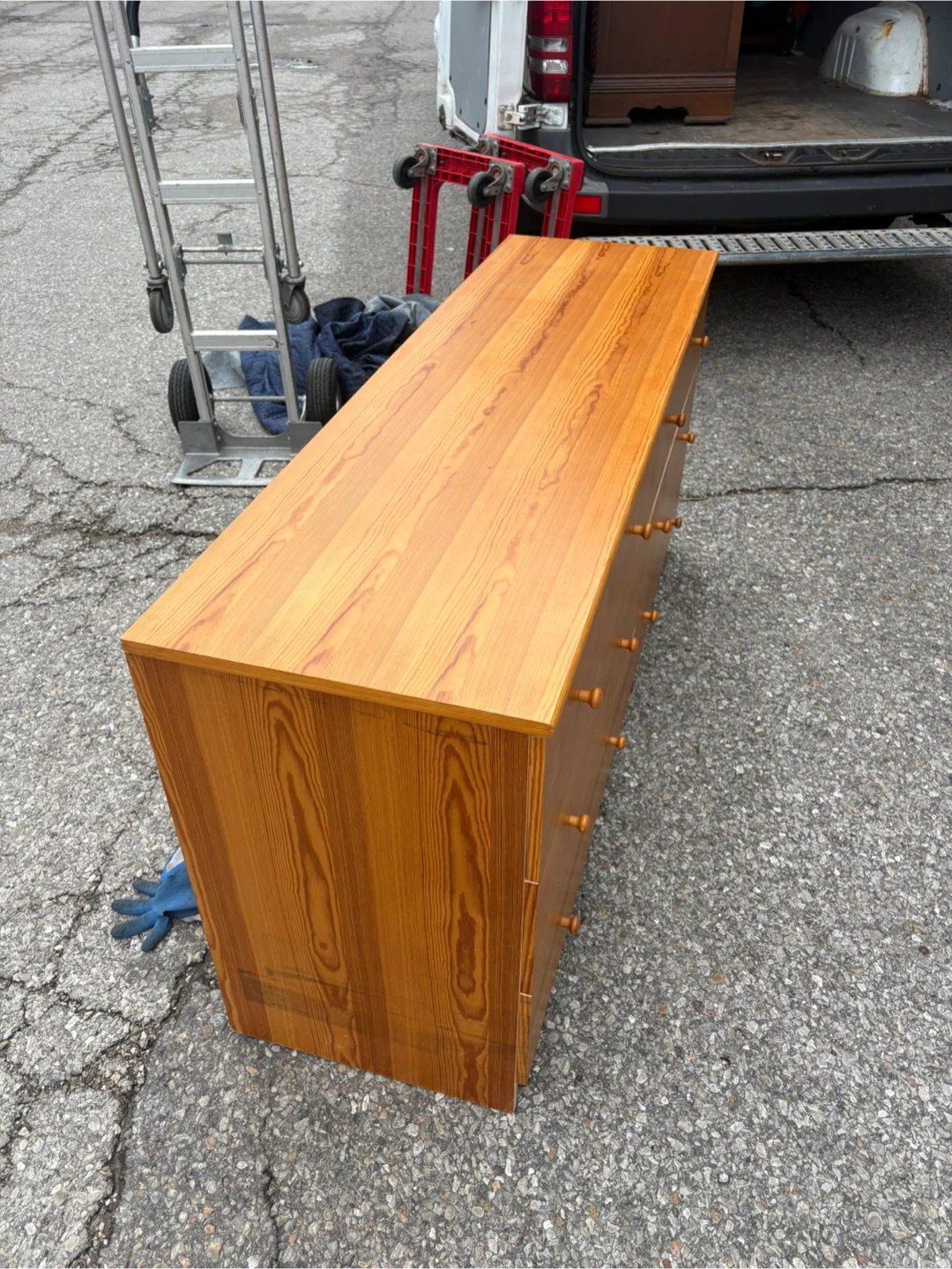 Free delivery used Six-Drawer Pine Dresser - photo 3