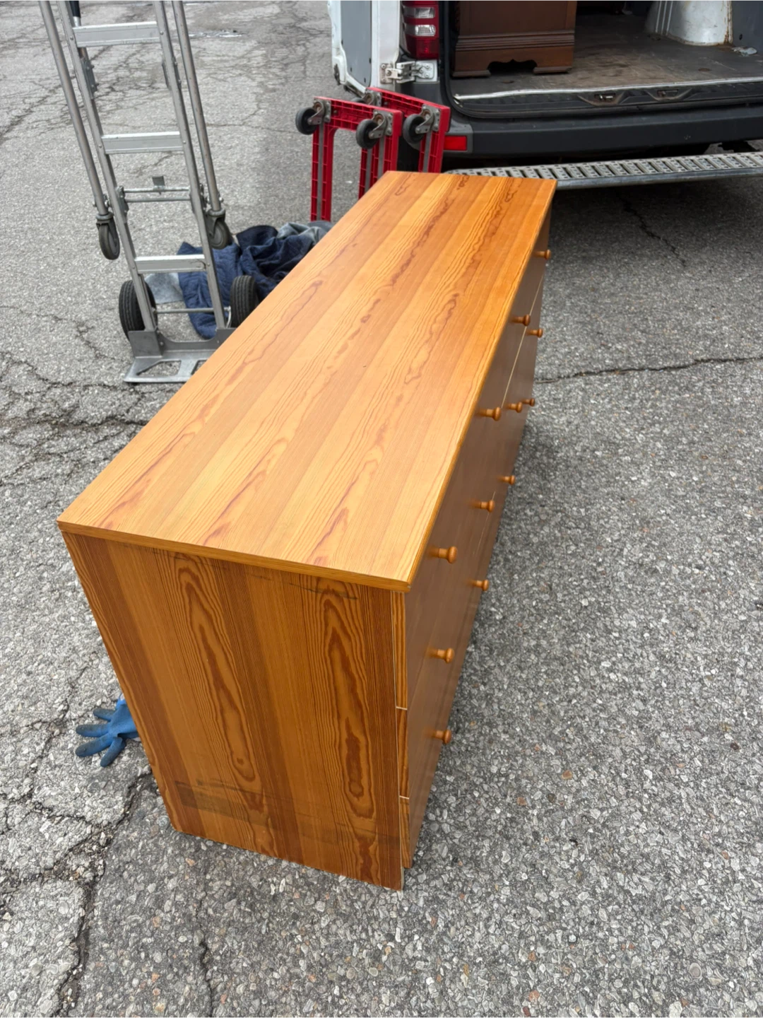 Free delivery used Six-Drawer Pine Dresser - photo 4