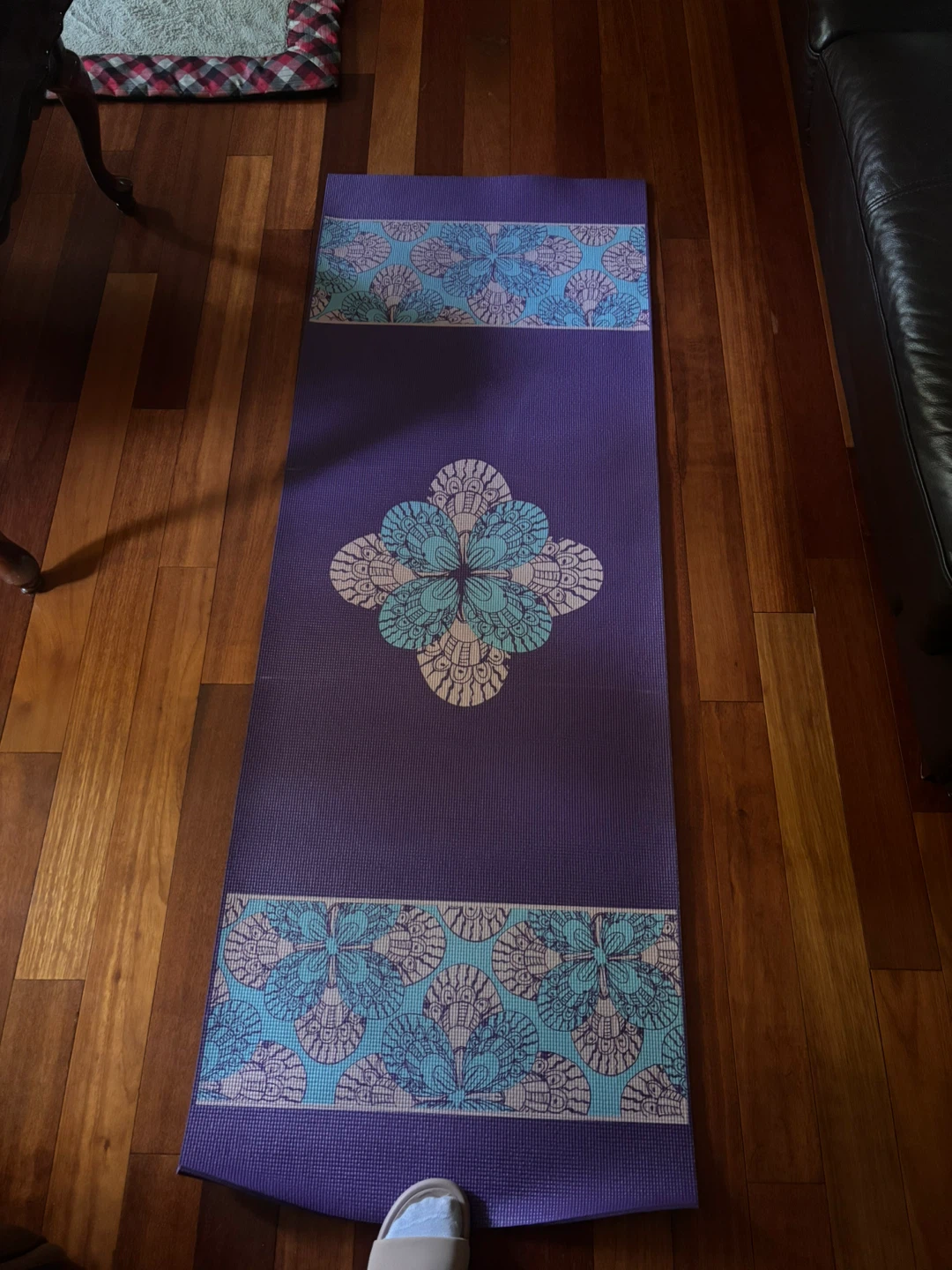 Purple Floral Yoga Mat