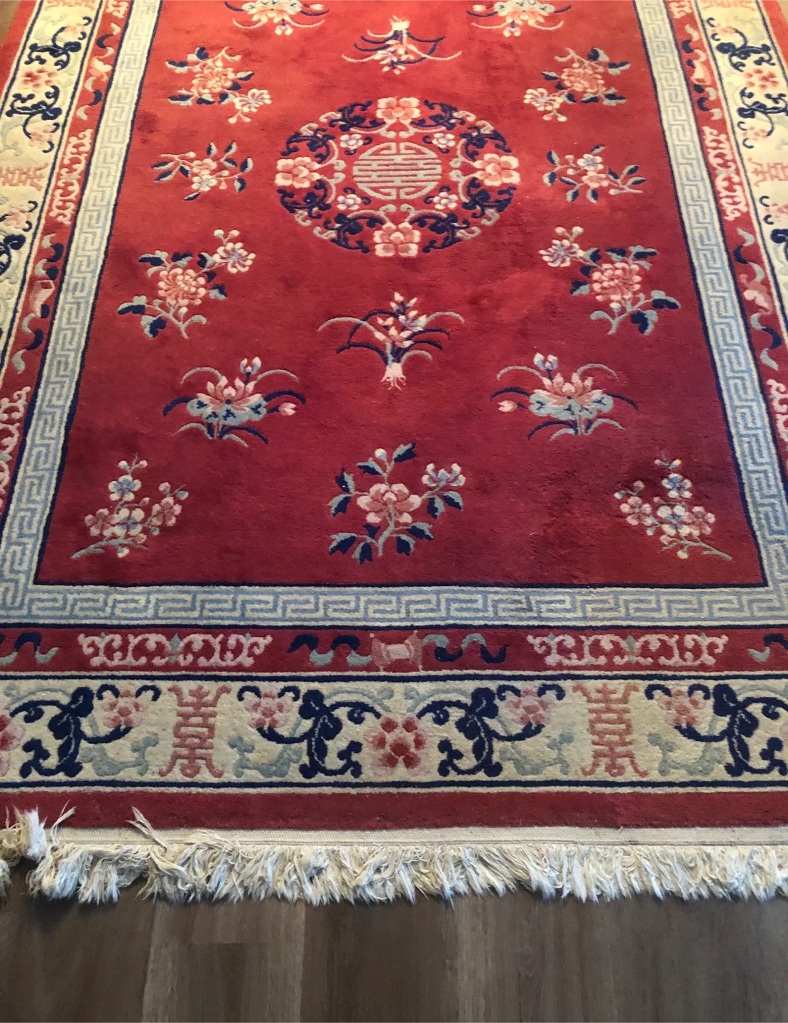 Vietnamese Vintage Wool Area Rug 6’x8’