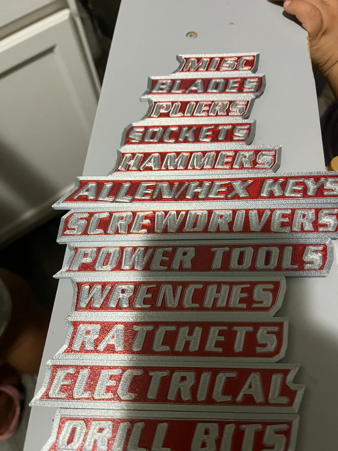 Colky Magnetic Toolbox Drawer Labels