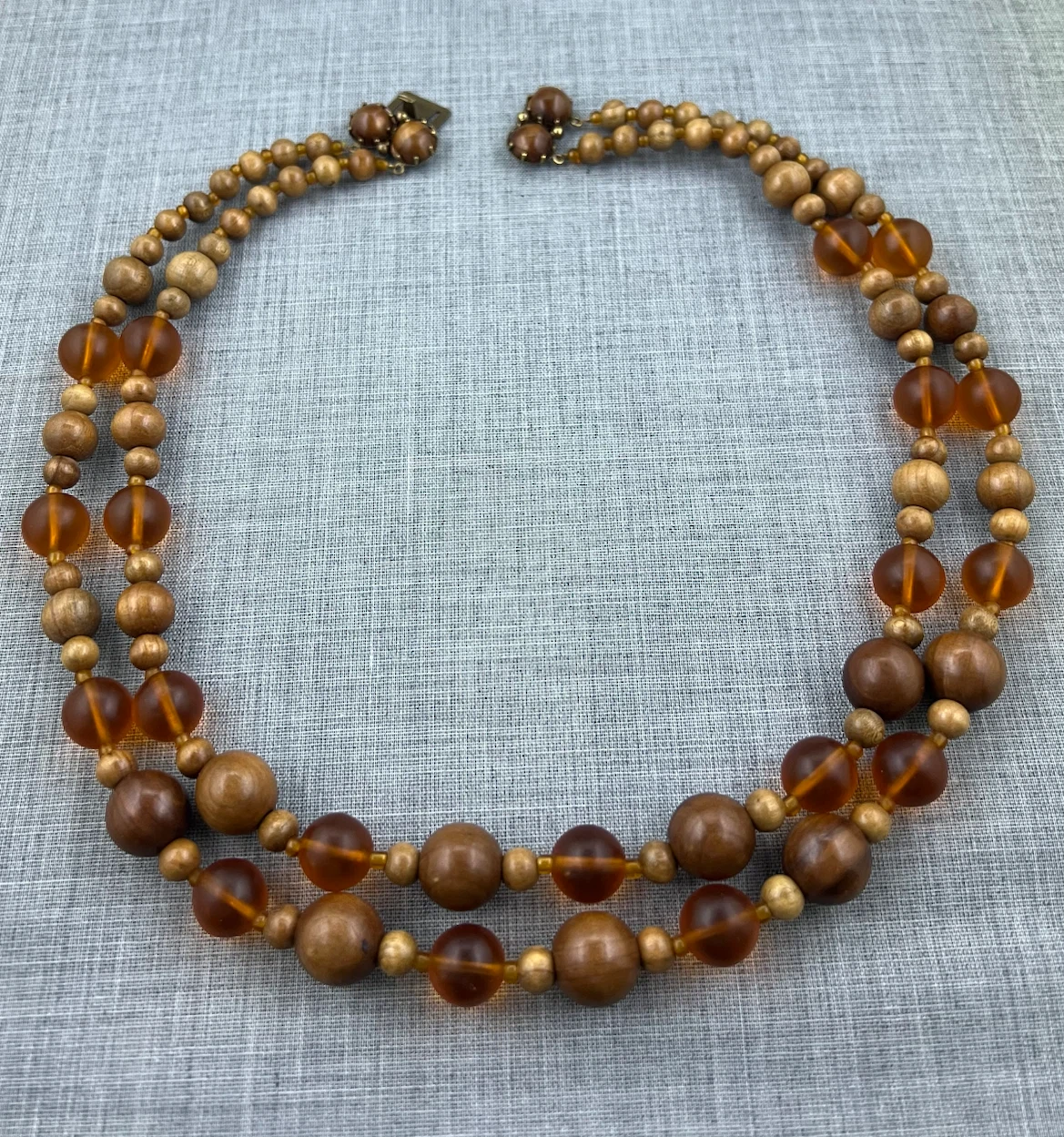 Vintage Double Strand Statement Necklace
