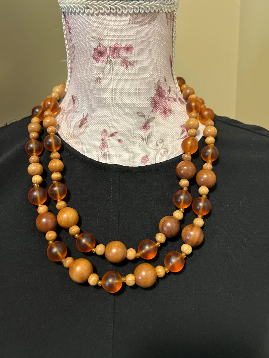 Vintage Double Strand Statement Necklace - photo 3