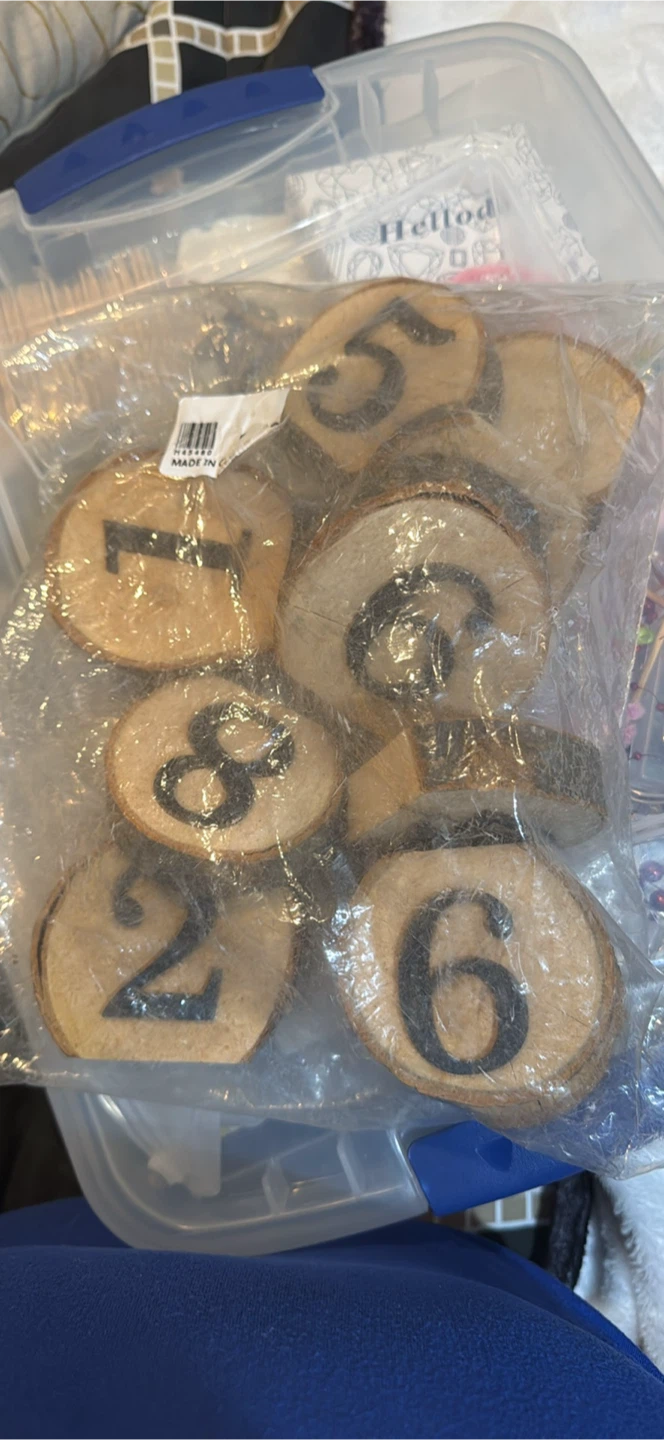 Rustic Wood Slice Table Numbers - photo 2