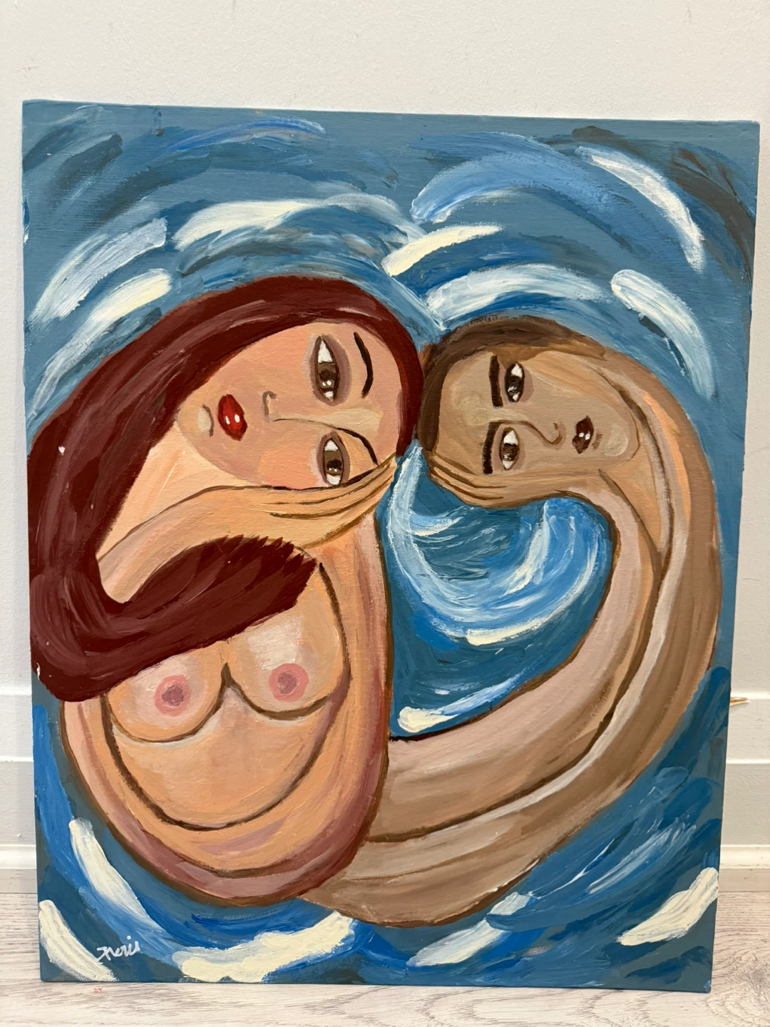 Entwined – Original Figurative Acrylic Painting, 16” x 20”
