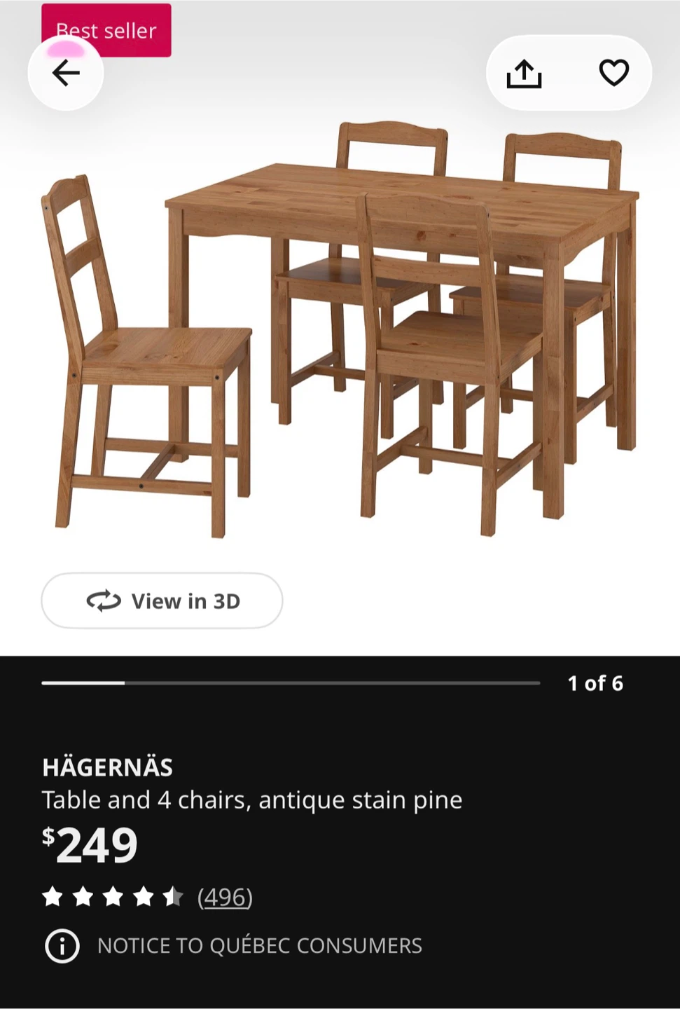 IKEA Jokkmokk table and 4 chairs - photo 5