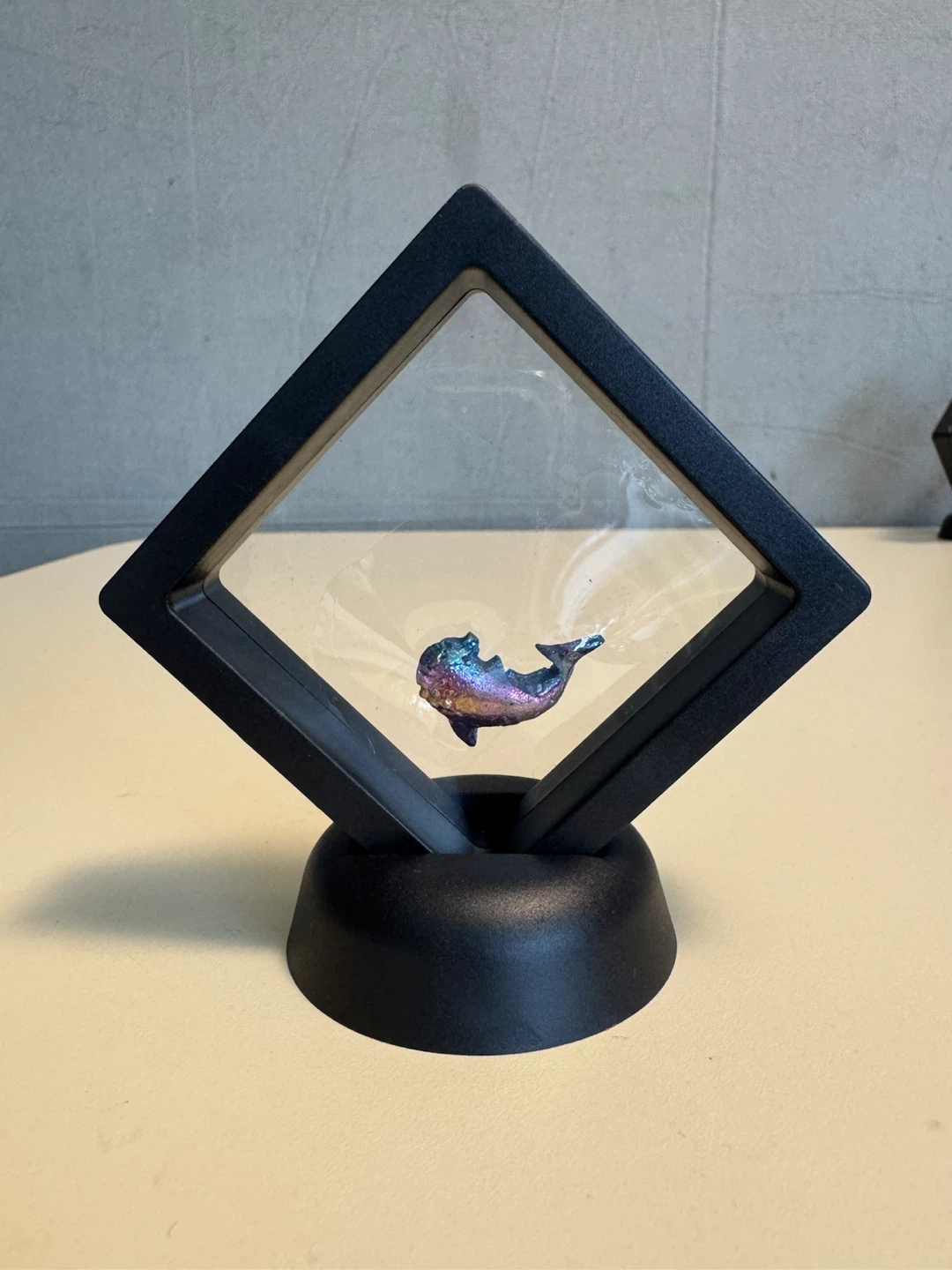 Rainbow Bismuth Dolphin Carving
