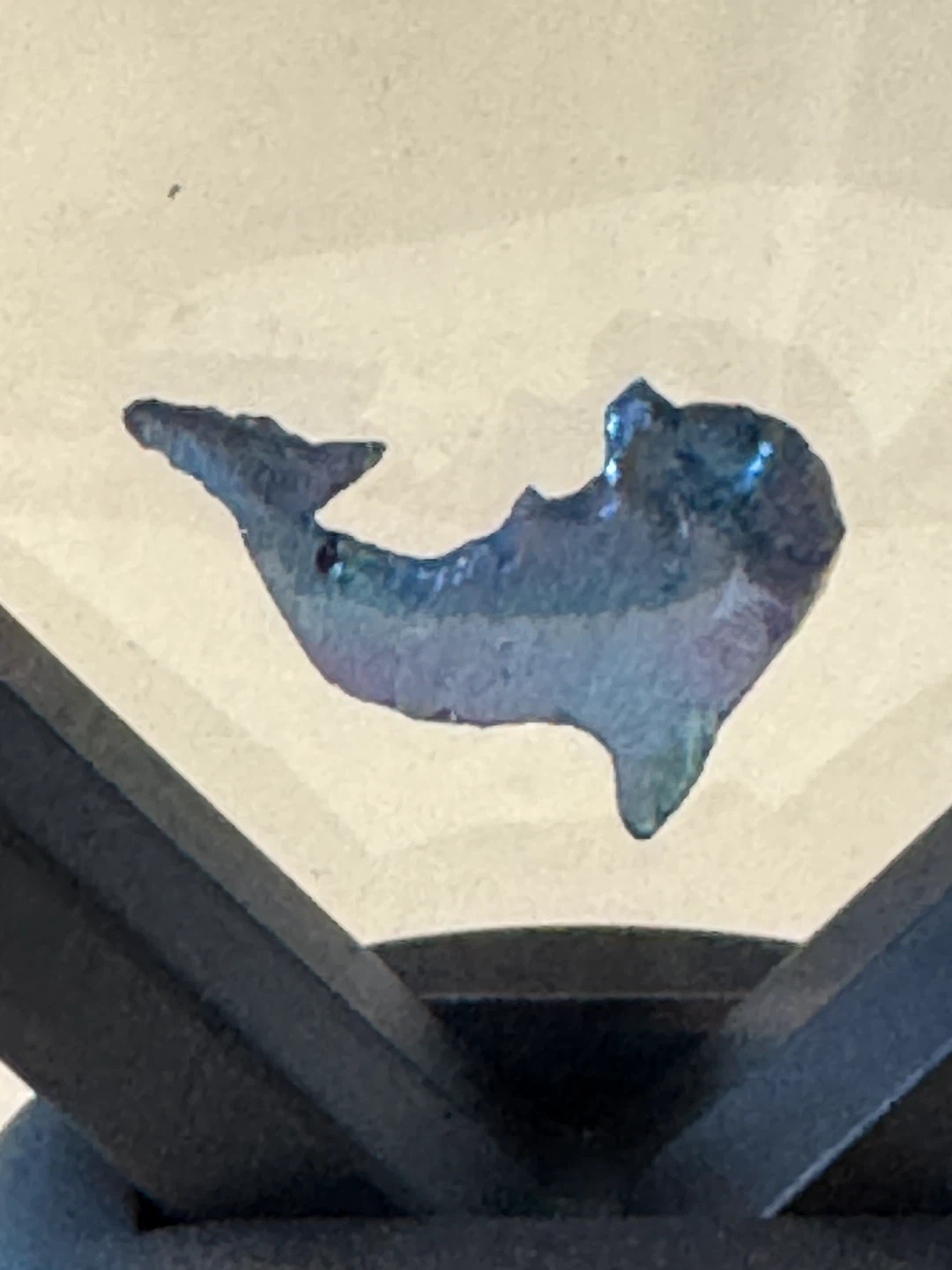 Rainbow Bismuth Dolphin Carving - photo 4