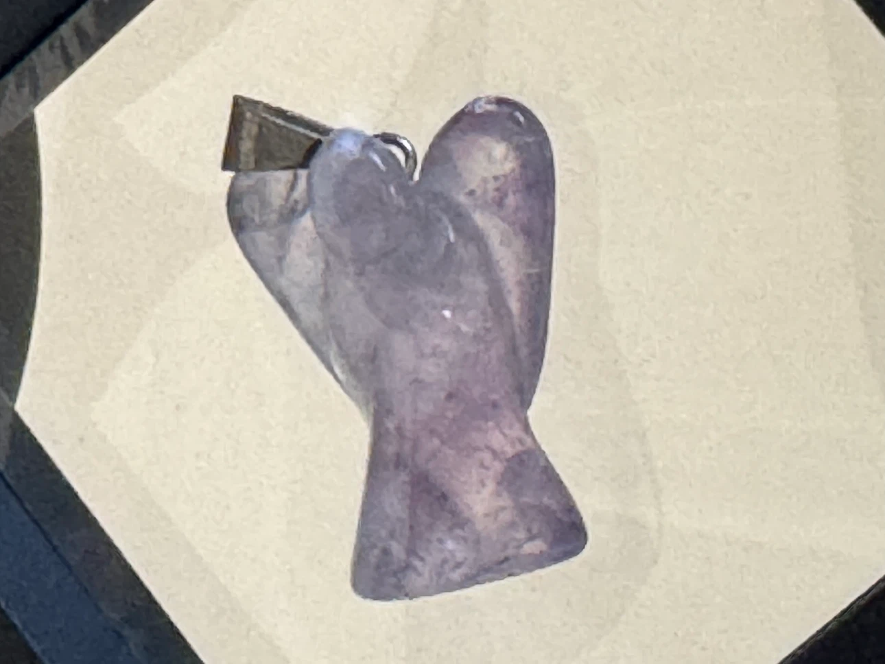 Genuine Natural Amethyst Angel Pendant - photo 2