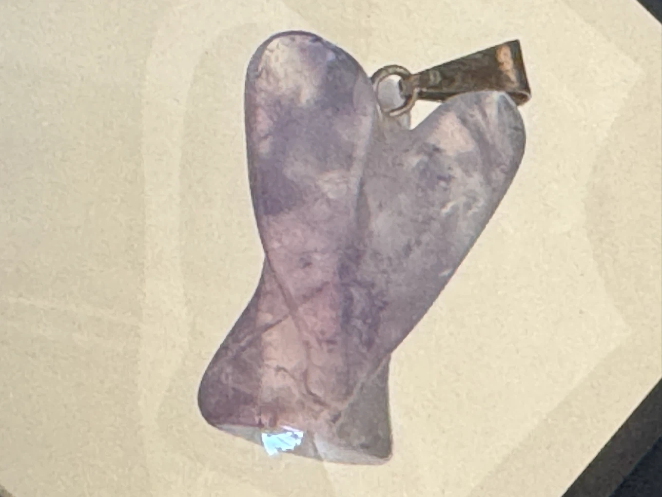 Genuine Natural Amethyst Angel Pendant - photo 4
