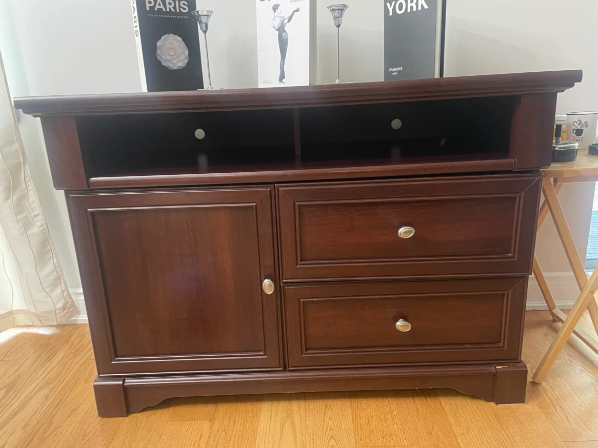 Dark Wood Media Console - photo 2