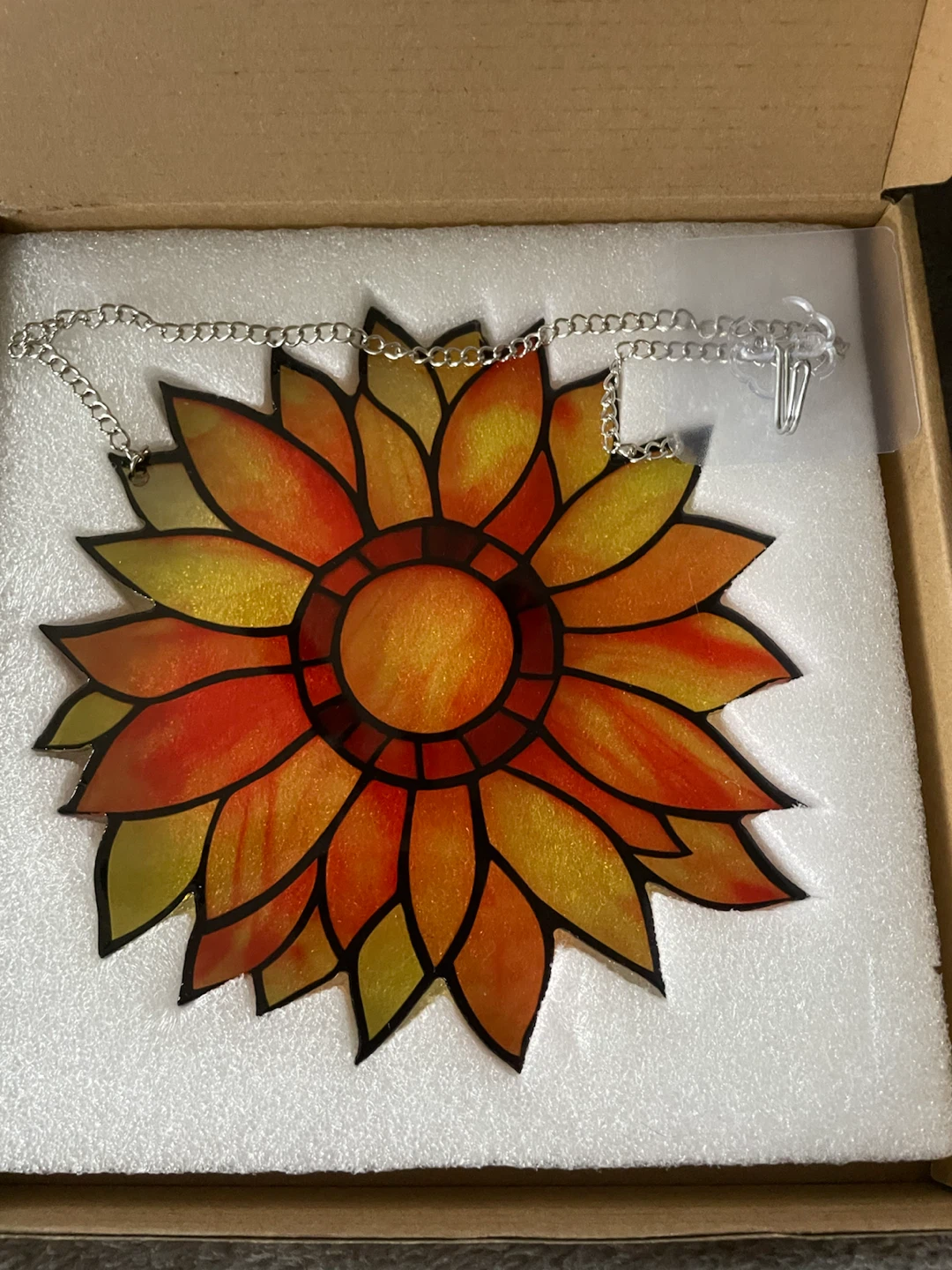 Stained Glass Sunflower Suncatcher