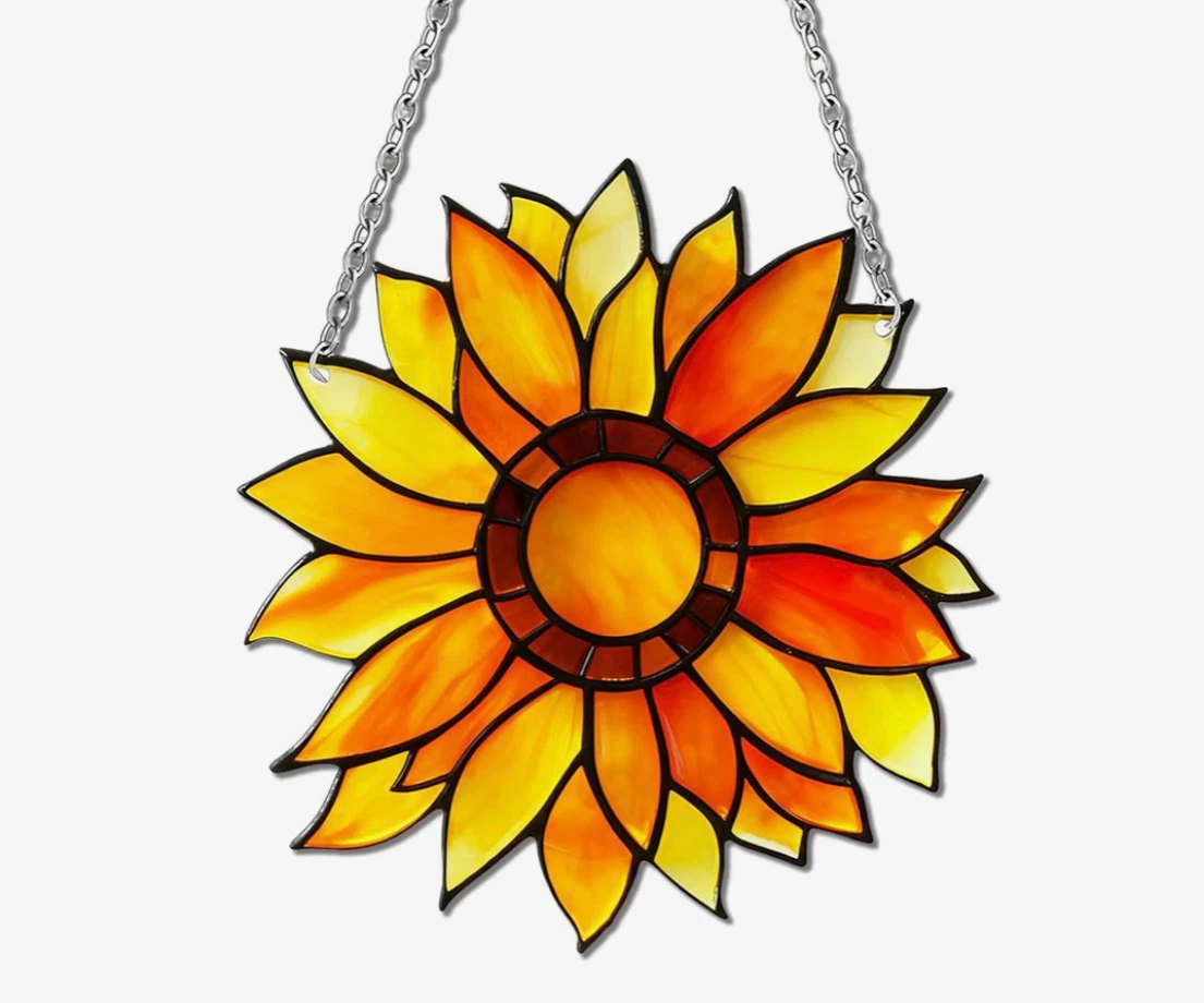 Stained Glass Sunflower Suncatcher - photo 2