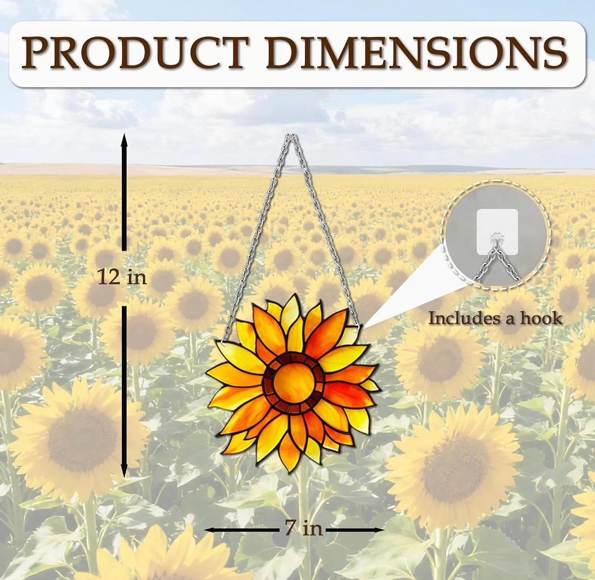 Stained Glass Sunflower Suncatcher - photo 4