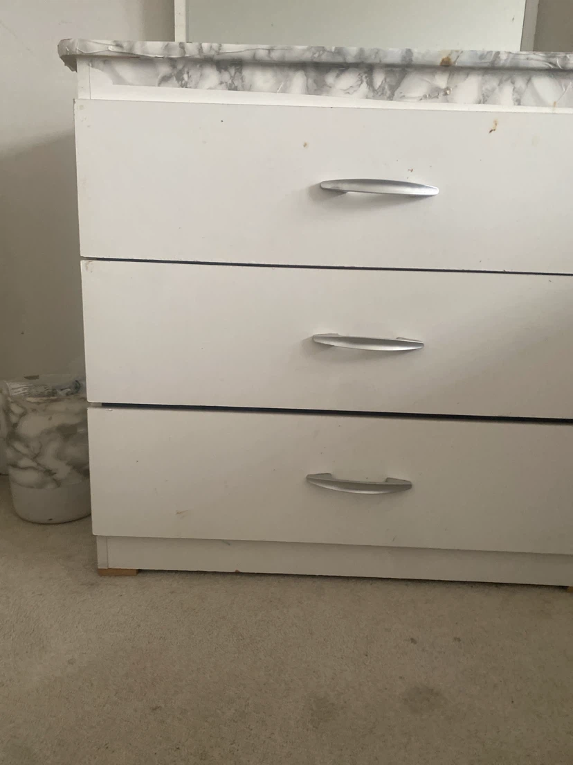 Three-Drawer Dresser with Mirror - photo 2