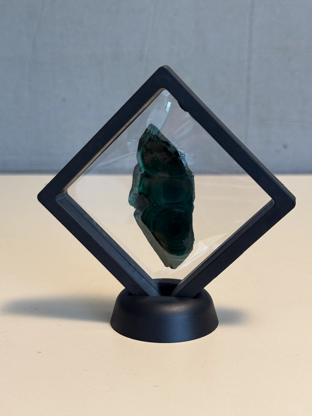 Natural Malachite Specimen in Display Frame - photo 5