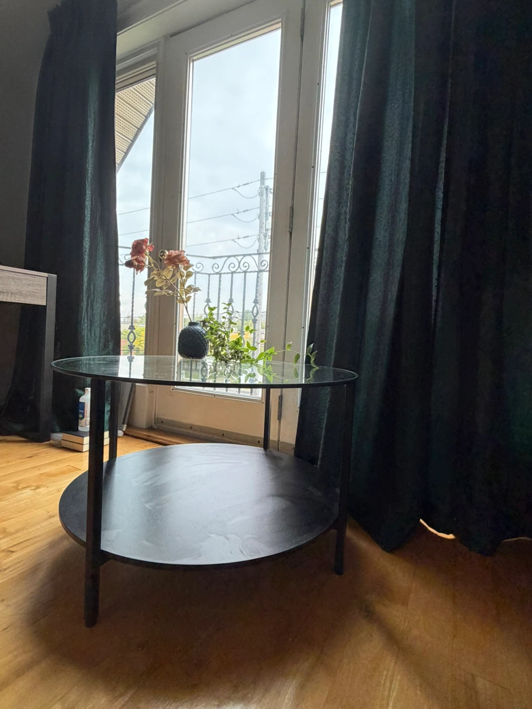 IKEA Round Glass Coffee Table