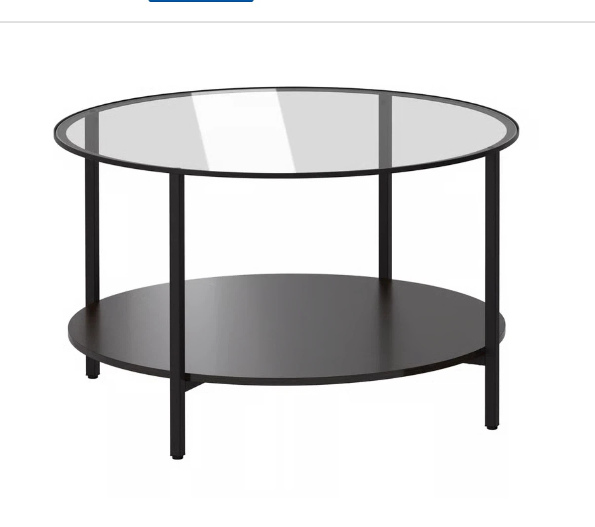 IKEA Round Glass Coffee Table - photo 2