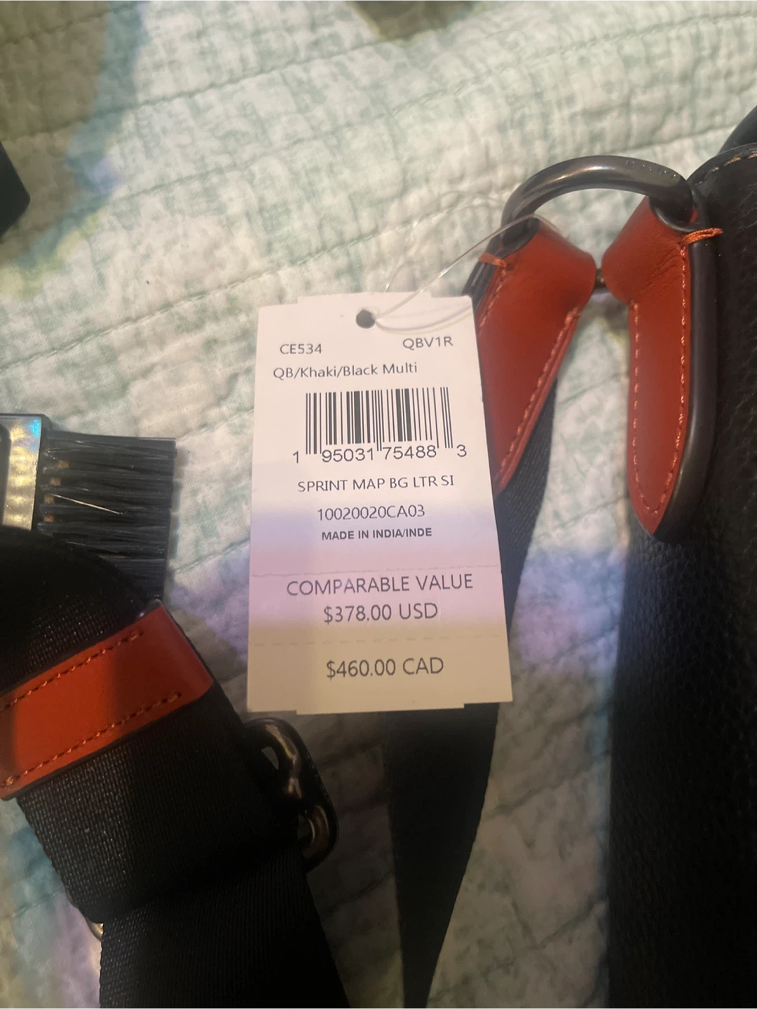 Coach Sprint Map Bag Khaki Black Multi - photo 4