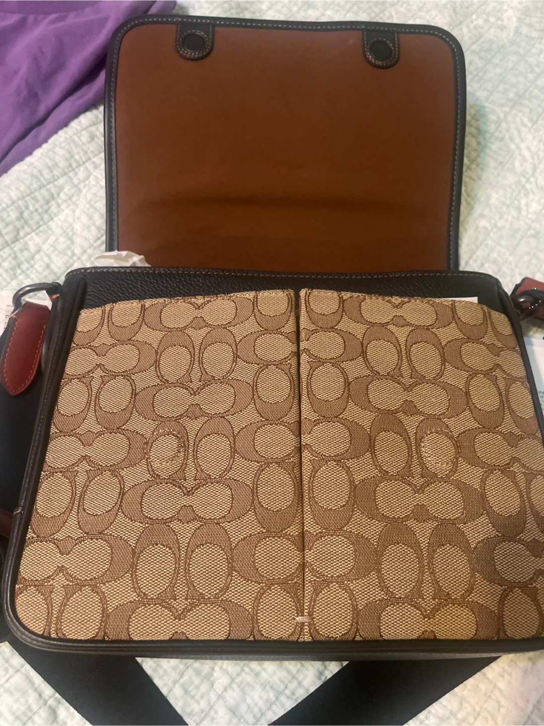 Coach Sprint Map Bag Khaki Black Multi - photo 5