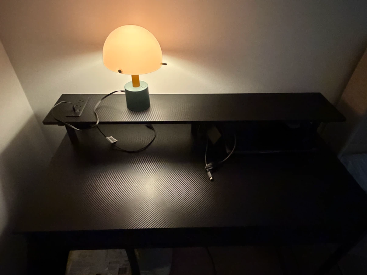 Black Desk with Fabric Drawers and RGB Lights - photo 3
