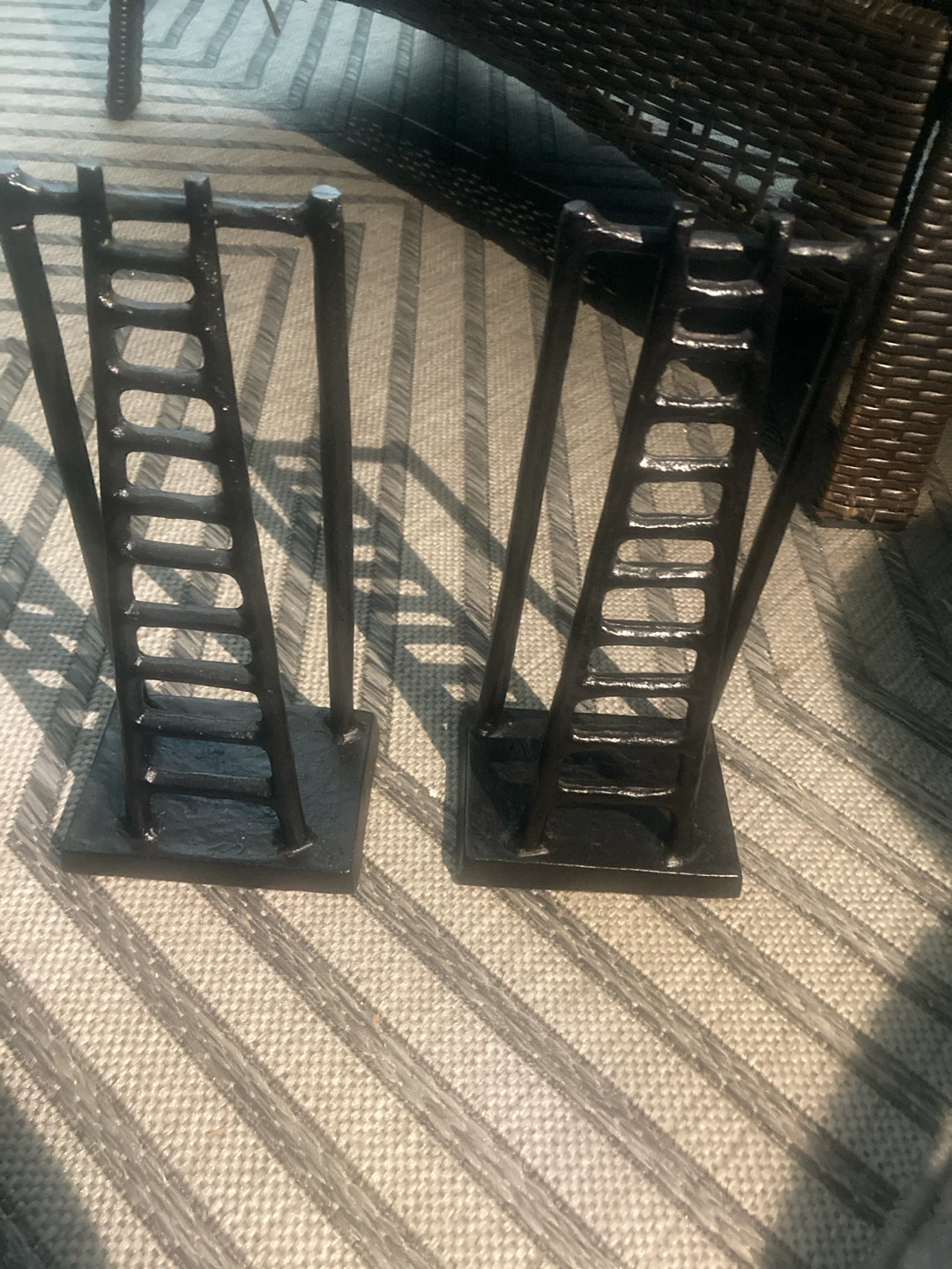 Cast Iron Ladder Bookends - photo 2