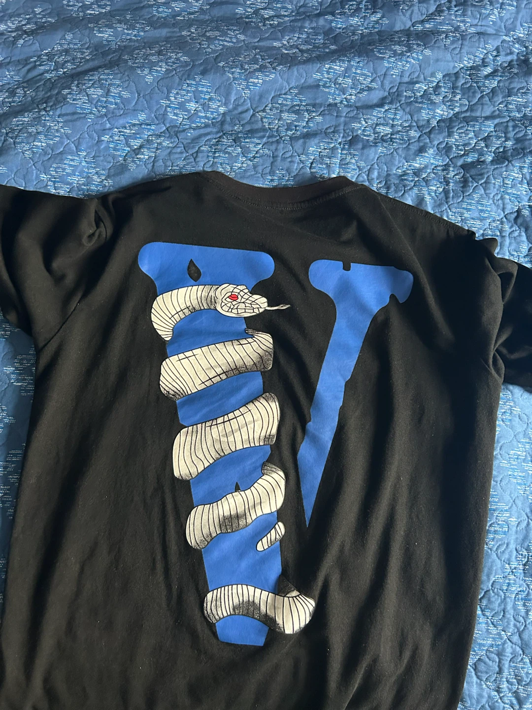 VLONE Black & Blue Snake T-Shirt Size Large - photo 2