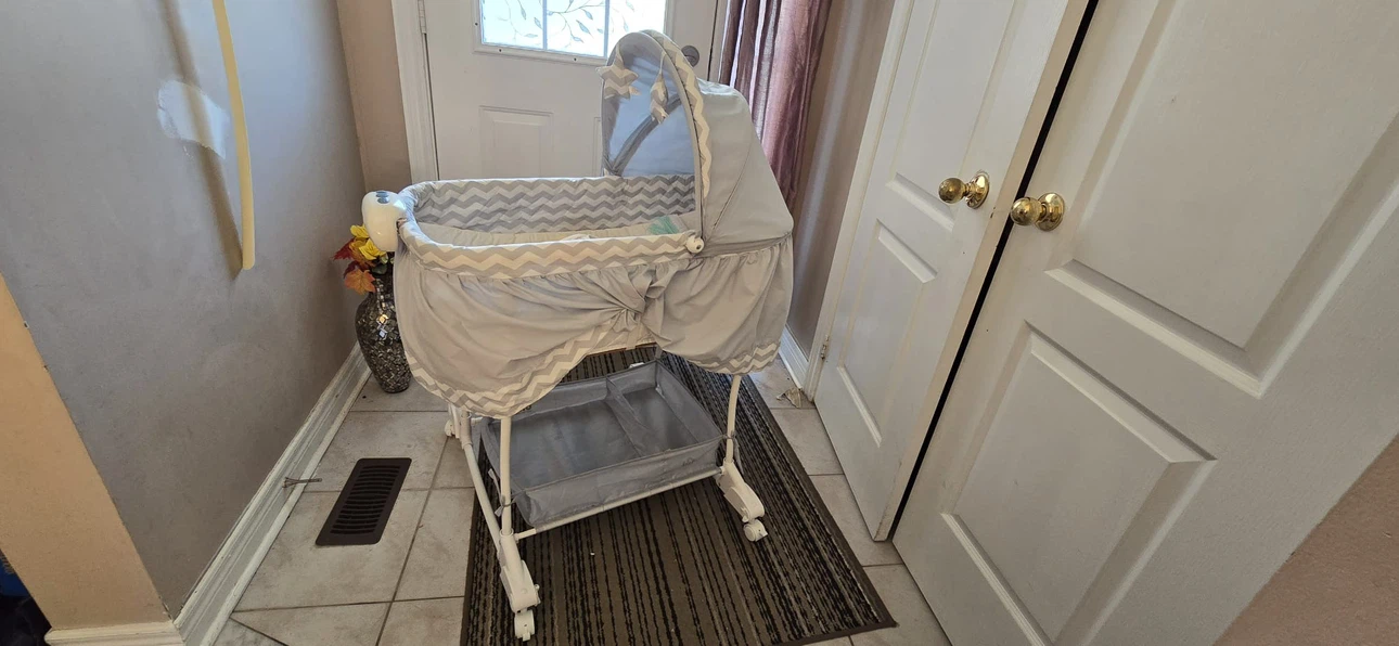 Bily baby bassinet with canopy