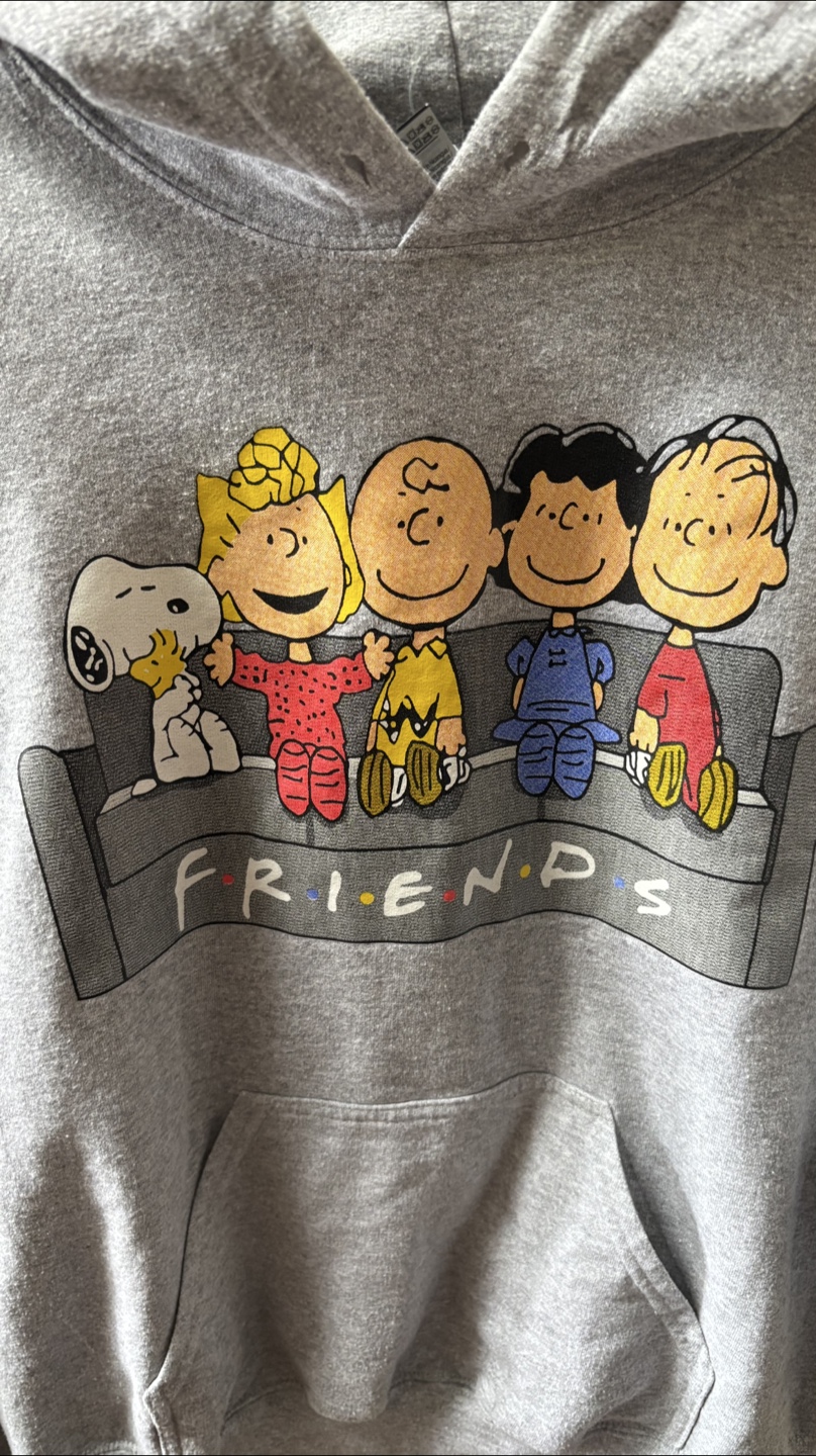 Peanuts Graphic Hoodie Grey - Size S-Petit M - photo 2