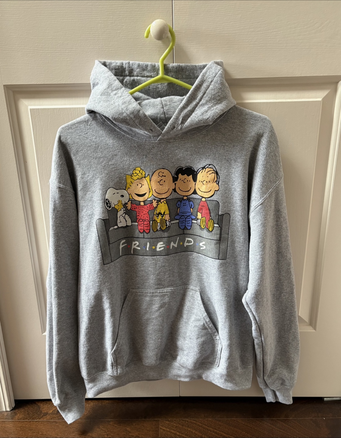 Peanuts Graphic Hoodie Grey - Size S-Petit M