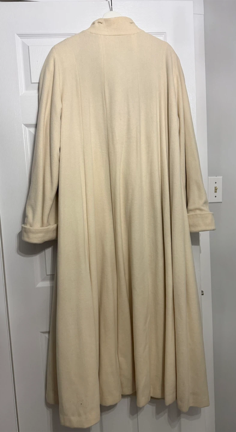 Vintage Cream Wool Blend Long Coat - photo 3