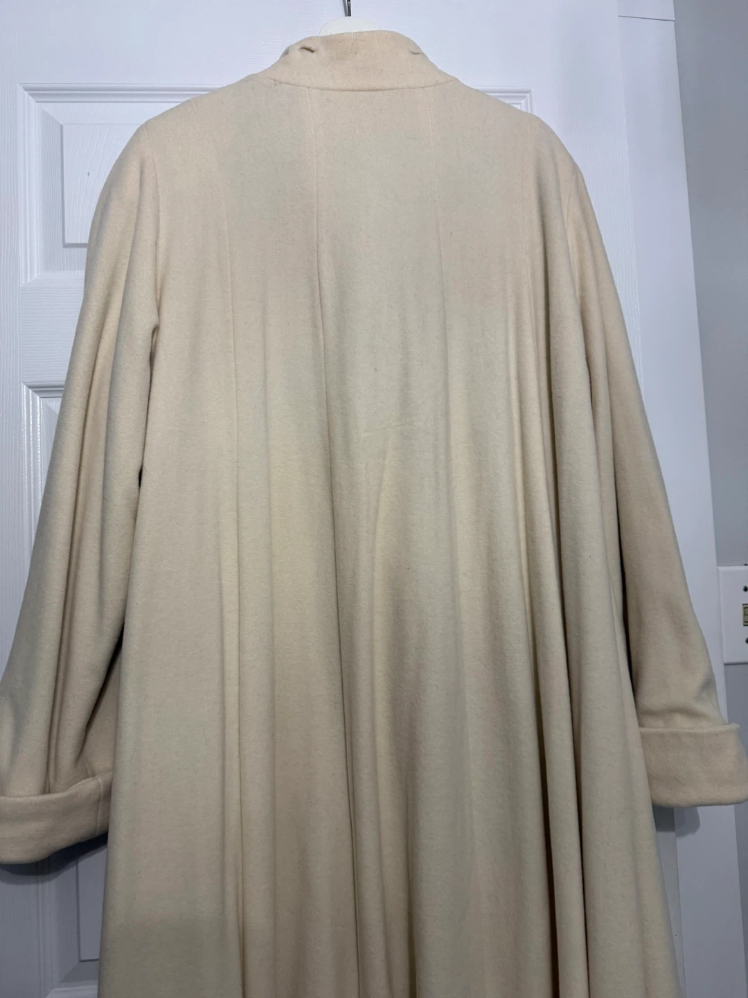 Vintage Cream Wool Blend Long Coat - photo 5