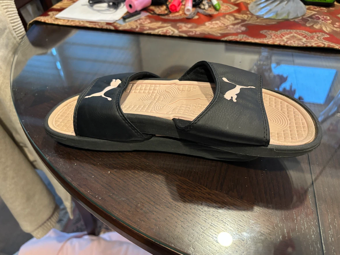 Puma Black and Pink Slides - photo 2