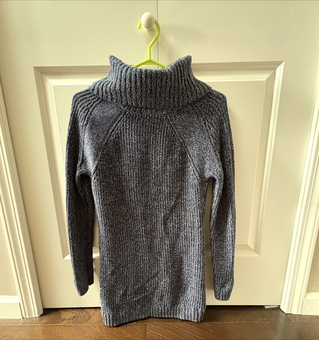 Grey Chunky Knit Turtleneck Sweater