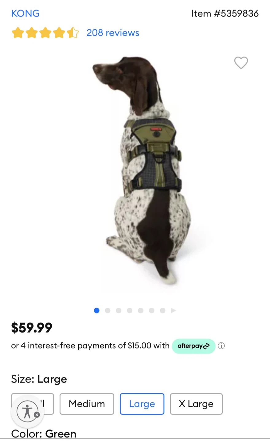 KONG Dog Harness - Large, Green - photo 2