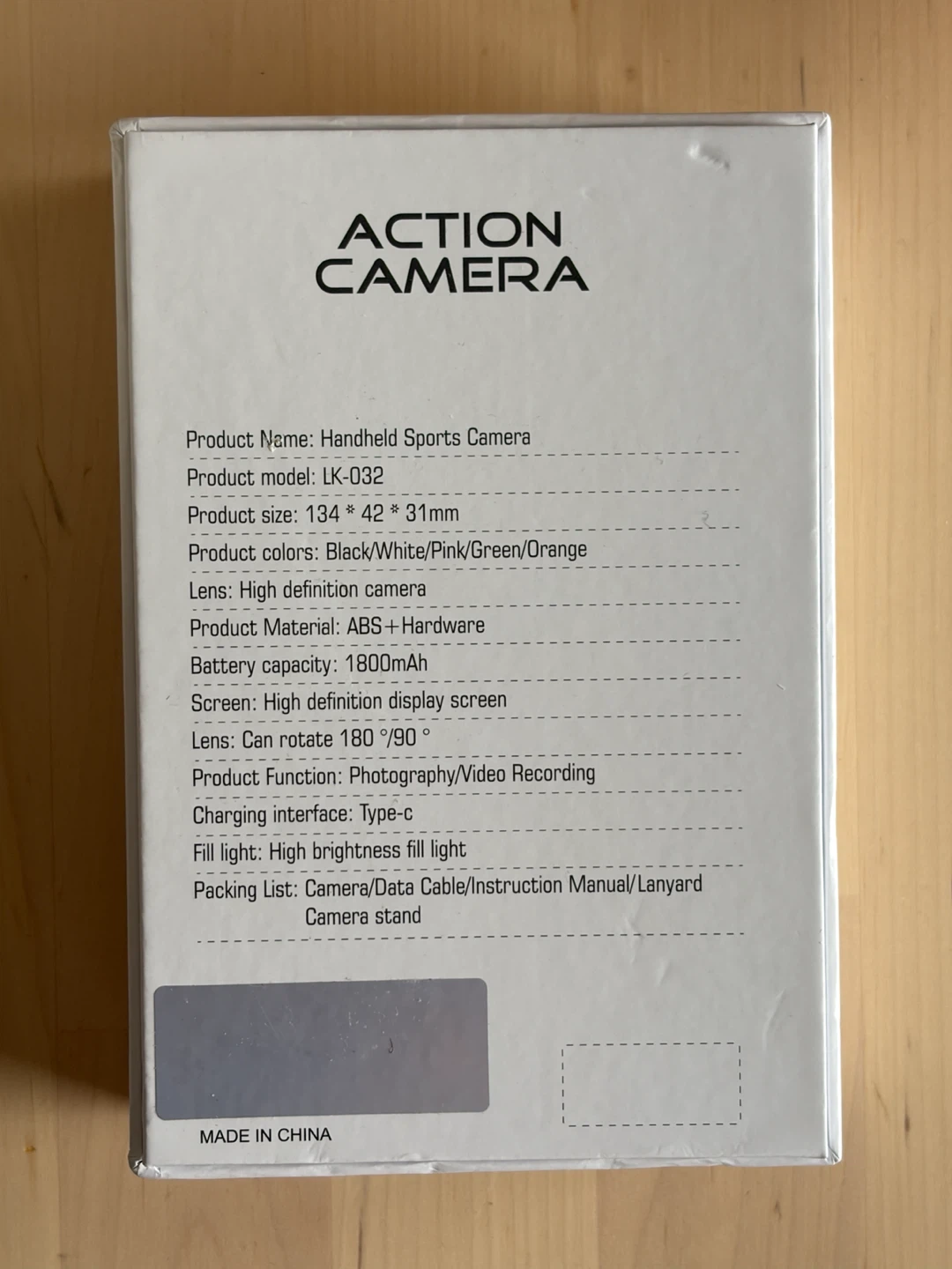 (Brand New) LK-032 Handheld Action Camera + Screen Protector - photo 2