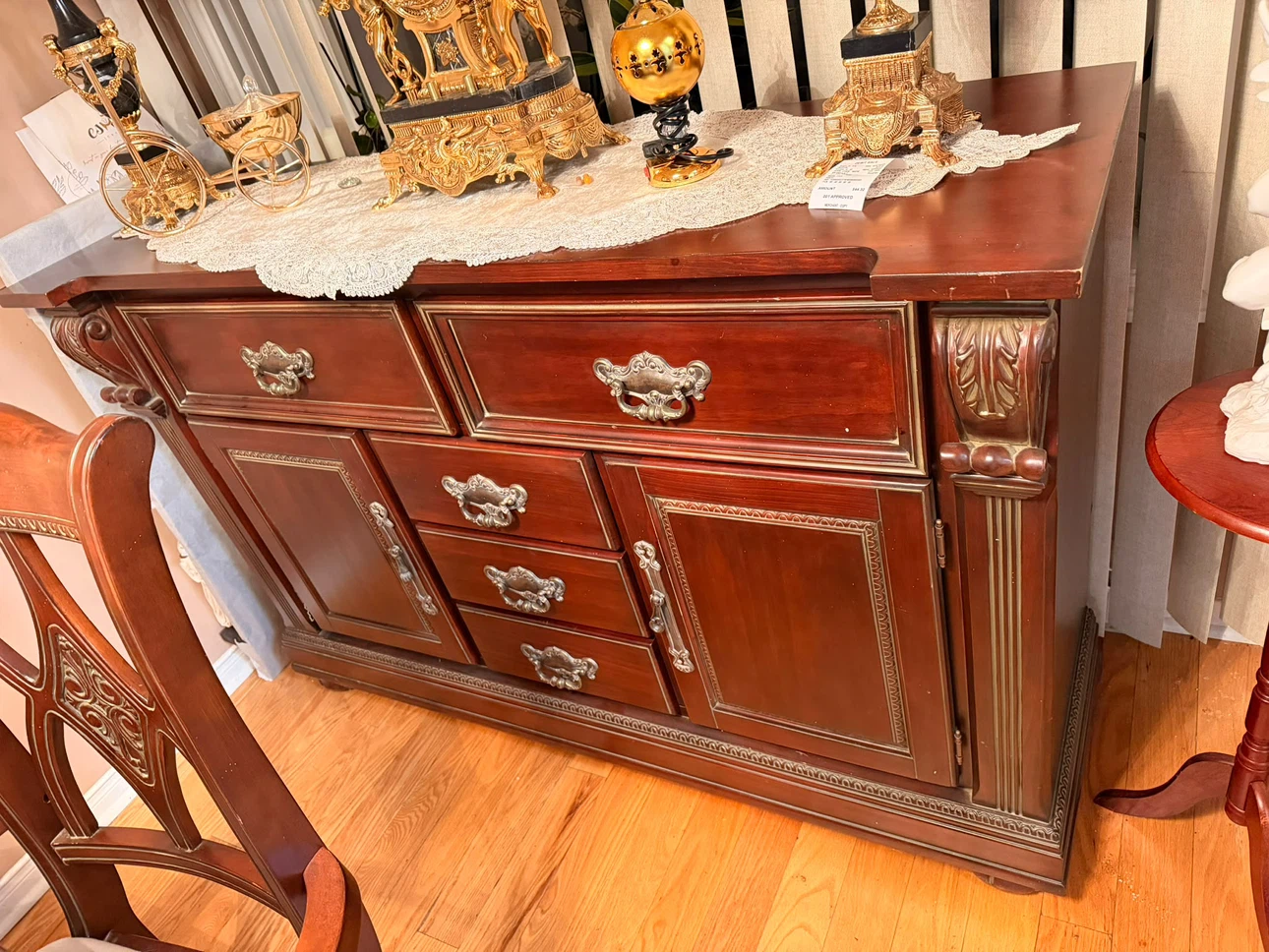 Traditional Dark Wood Sideboard