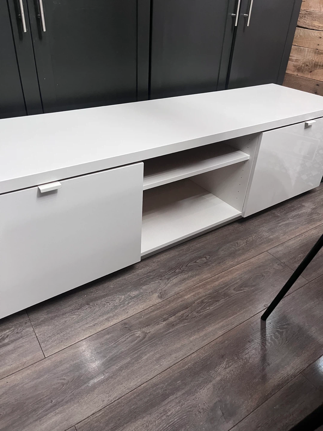 Ikea Byas White glossy media console