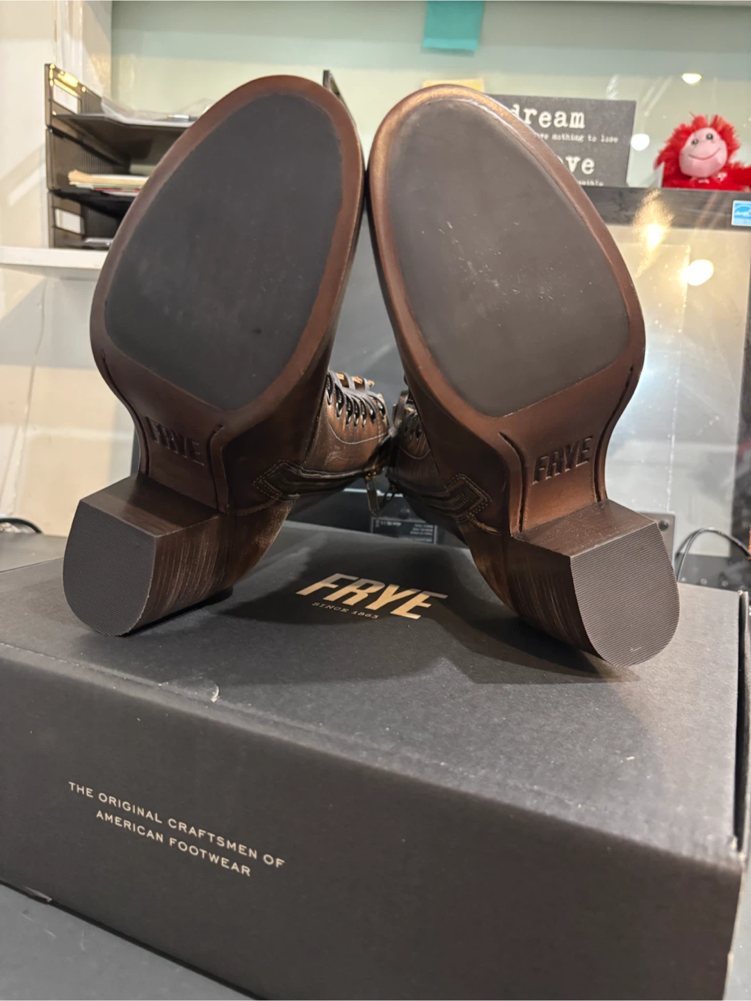 Frye Brown Leather Lace-Up Boots - photo 5