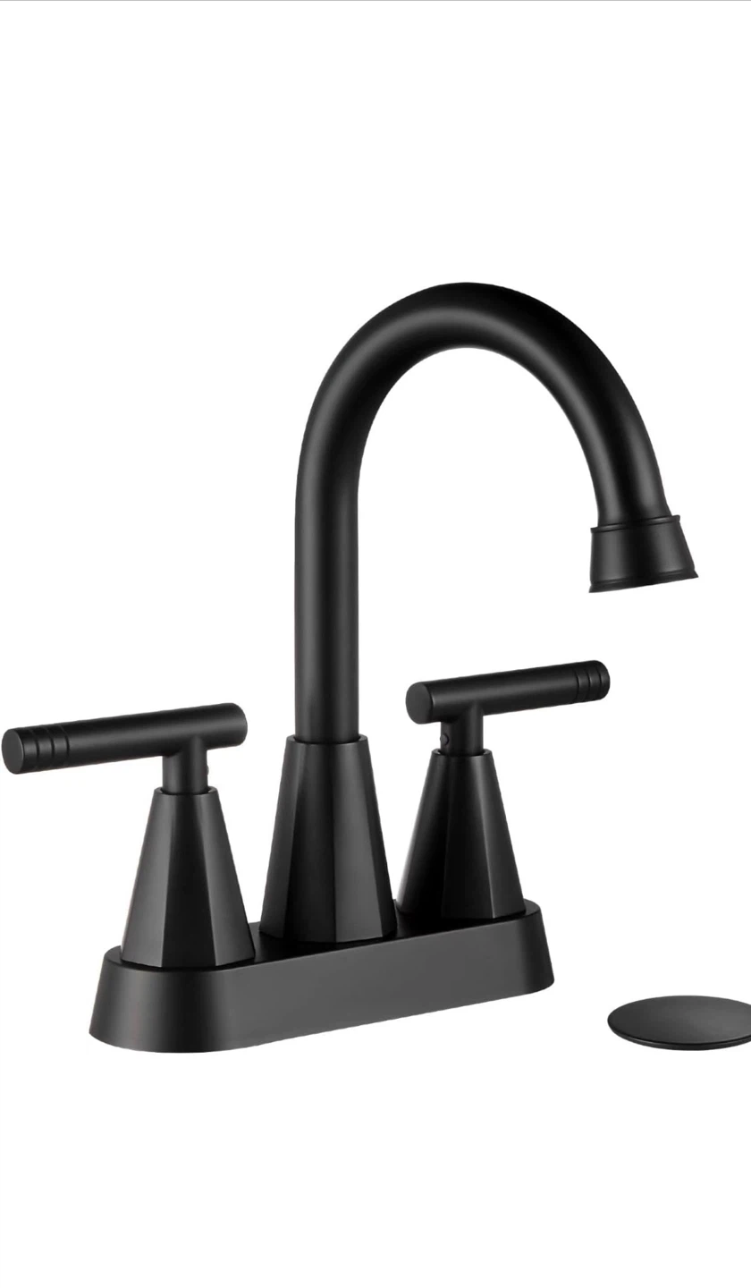 Cobbe Black Bathroom Faucets 3 Hole