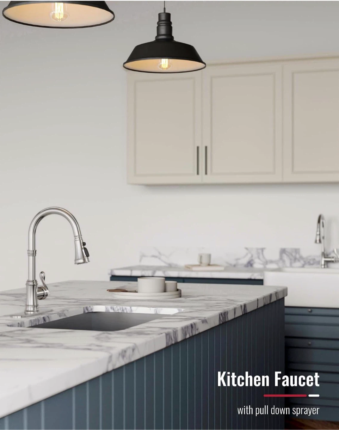 Kitchen Faucet with Pull Down Sprayer Brushed Nicke - photo 2