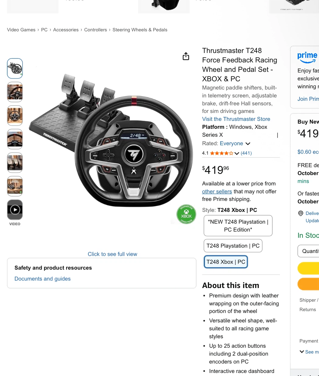Thrustmaster T248 Racing Wheel and Pedals - photo 4