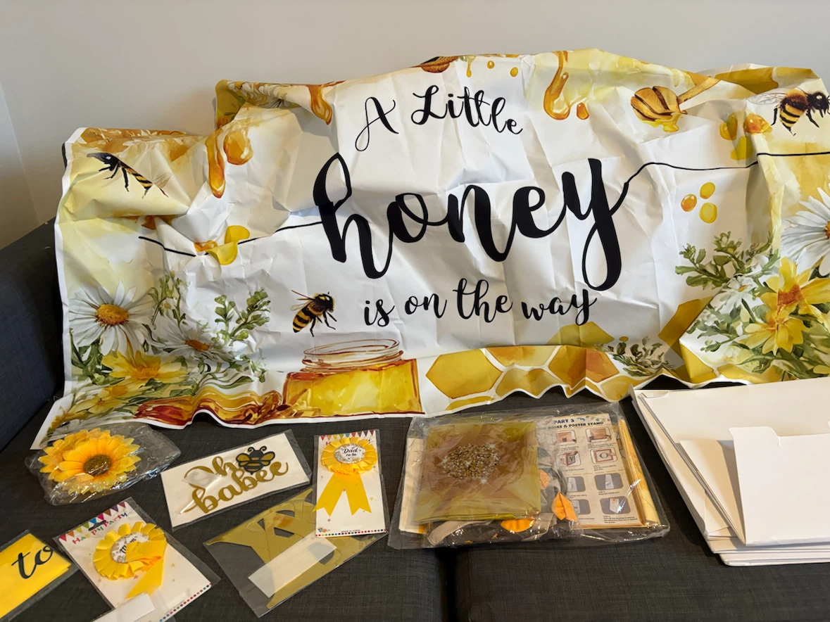 Bee Themed Baby Shower Decoration Kit