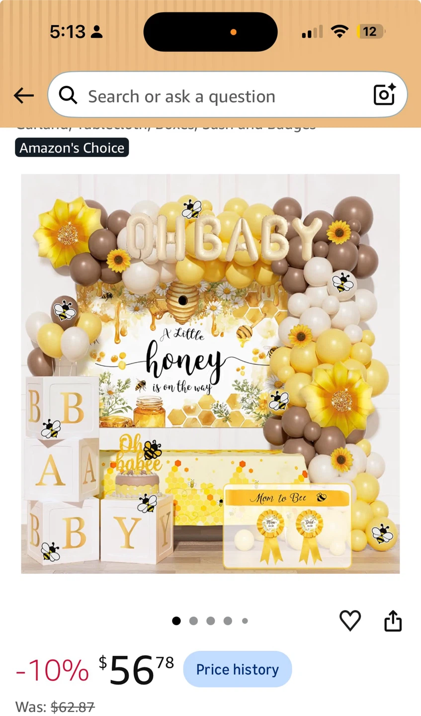 Bee Themed Baby Shower Decoration Kit - photo 3