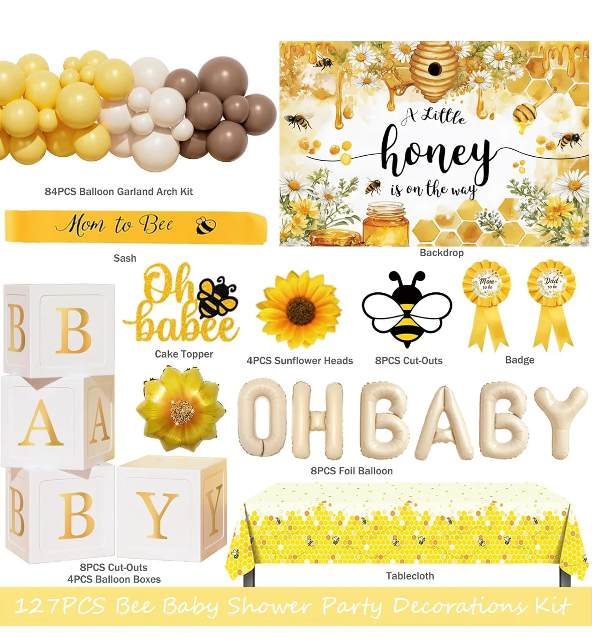 Bee Themed Baby Shower Decoration Kit - photo 5