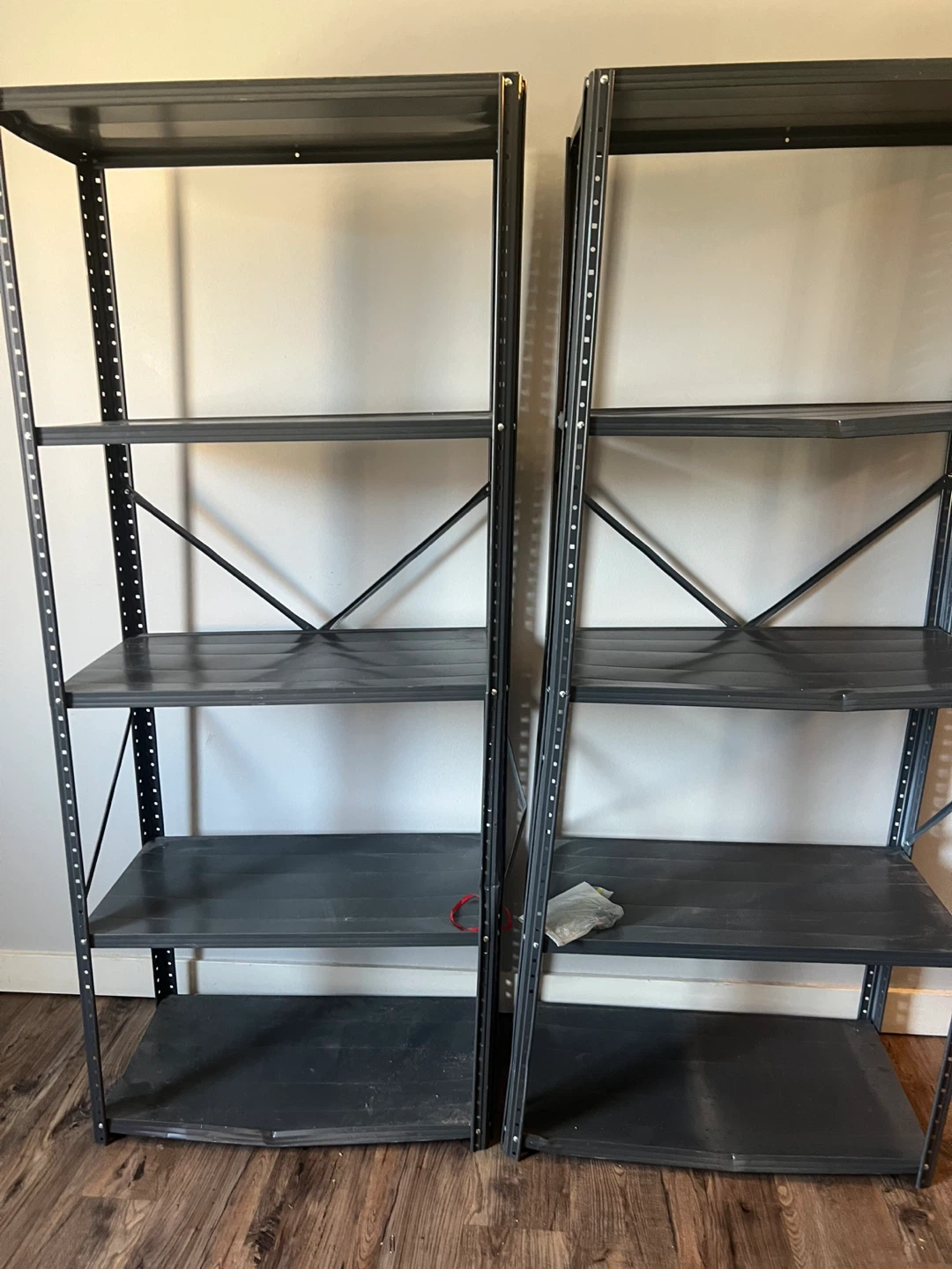 Two Metal Storage Shelving Units - photo 2