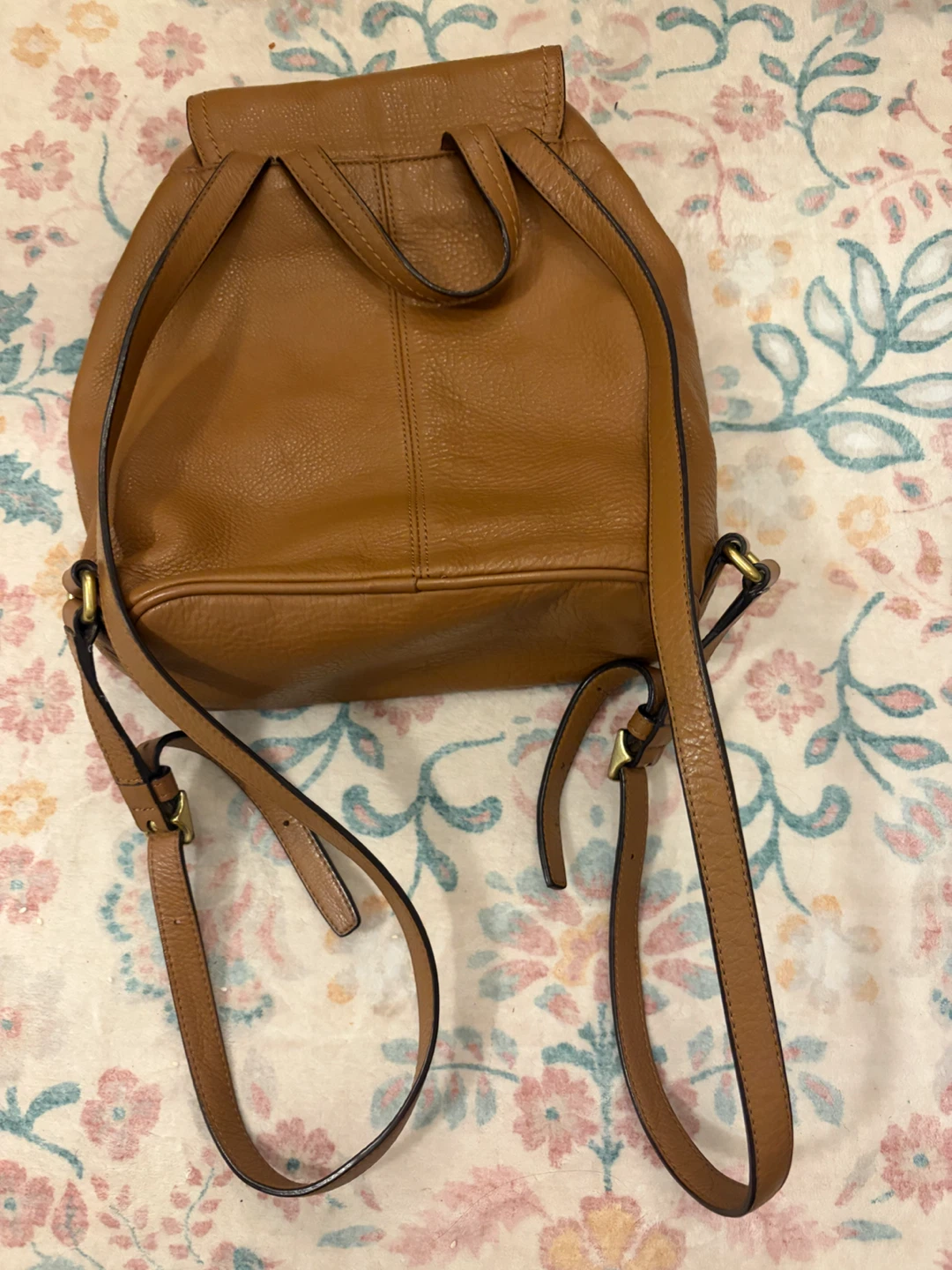 Coach Vintage Pebbled Leather Backpack with Brass Hardware - photo 4